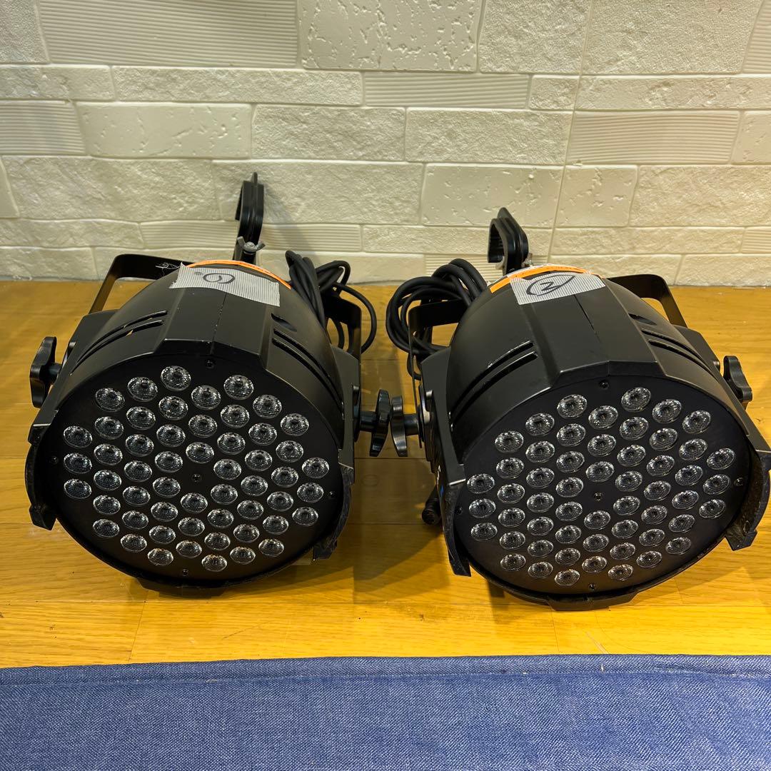 LED電球色パーライトクランプ付き2台　DMX照明