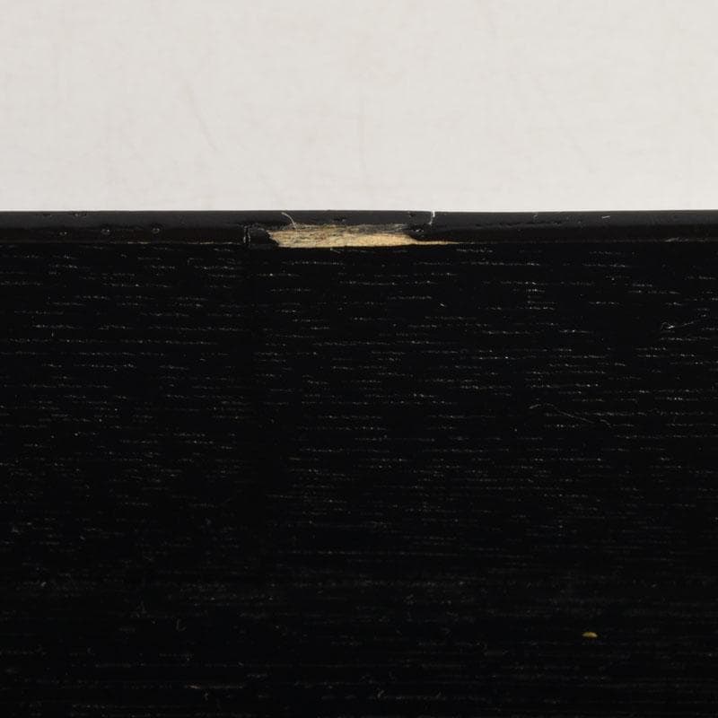 和食器　黒漆　松葉蒔絵　柿合　折曲重箱　5点　C　8625A