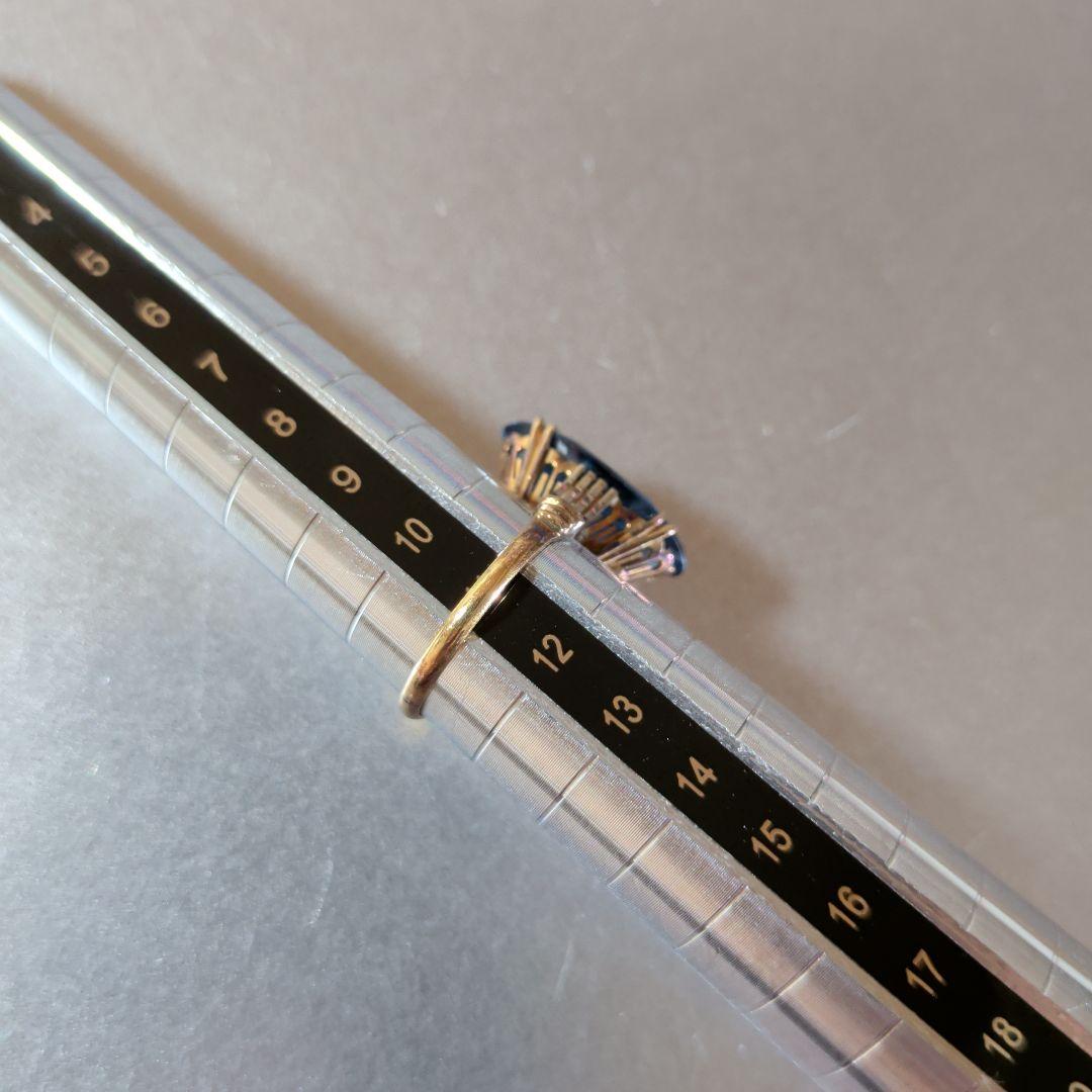 リング　K18　ブルー　3.30g