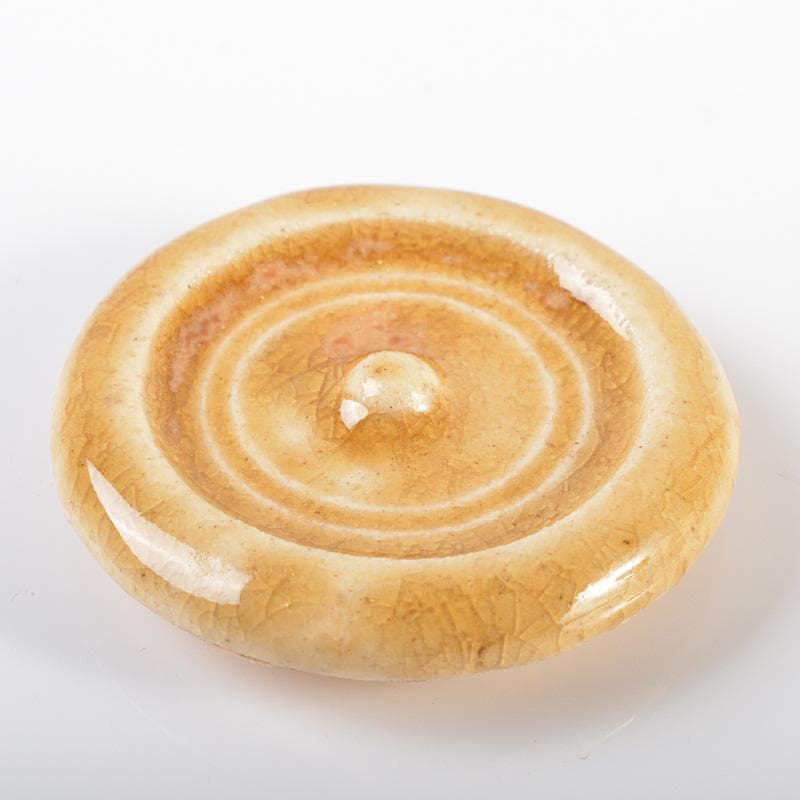 茶道具　京焼　肩衝茶入　在銘　仕覆付　共箱　V　R6258