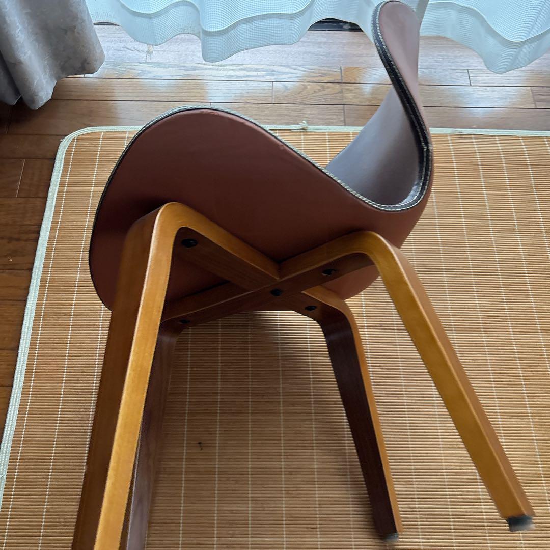 2脚セット】リビング ダイニング チェア PVC 天然木 北欧 オフィス