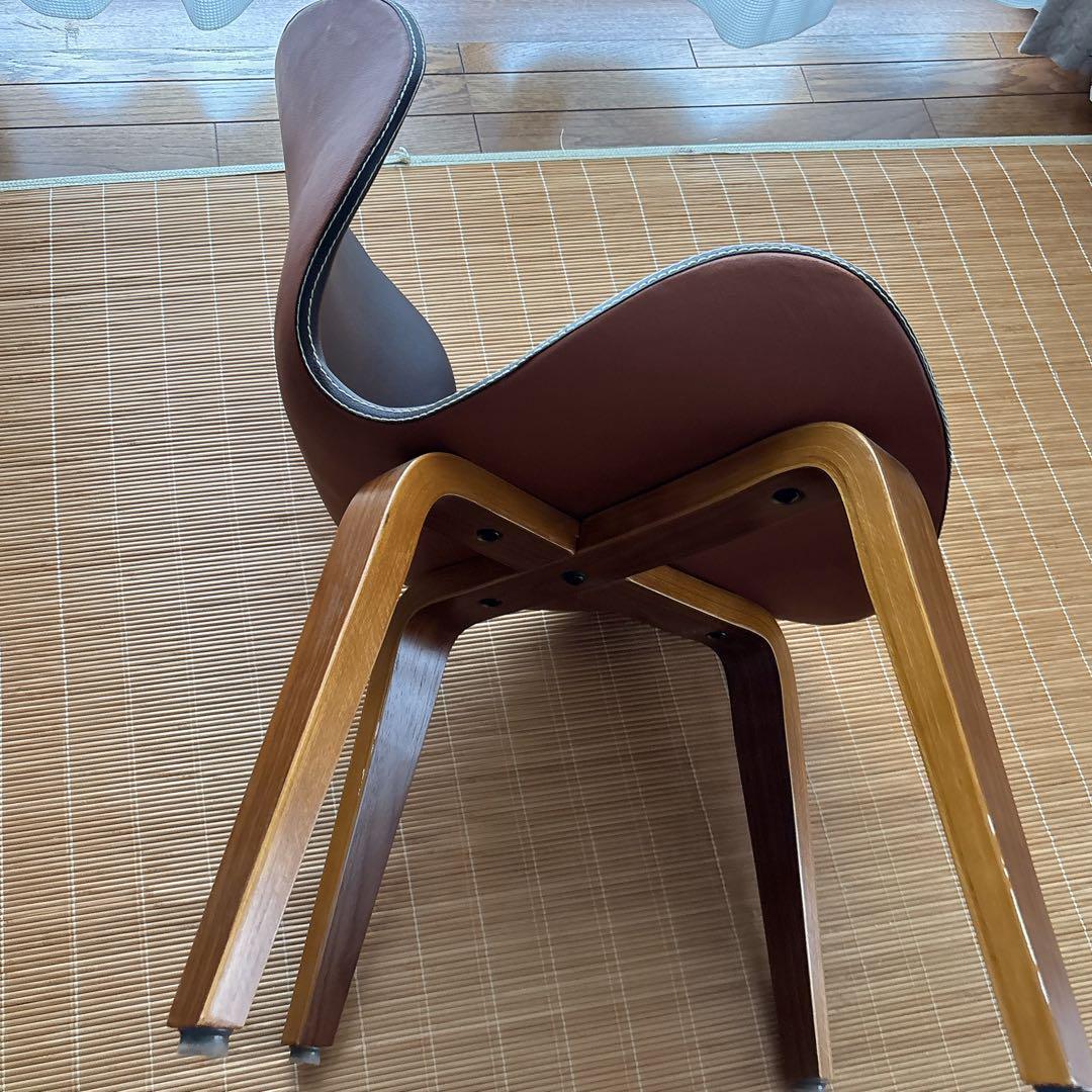 2脚セット】リビング ダイニング チェア PVC 天然木 北欧 オフィス