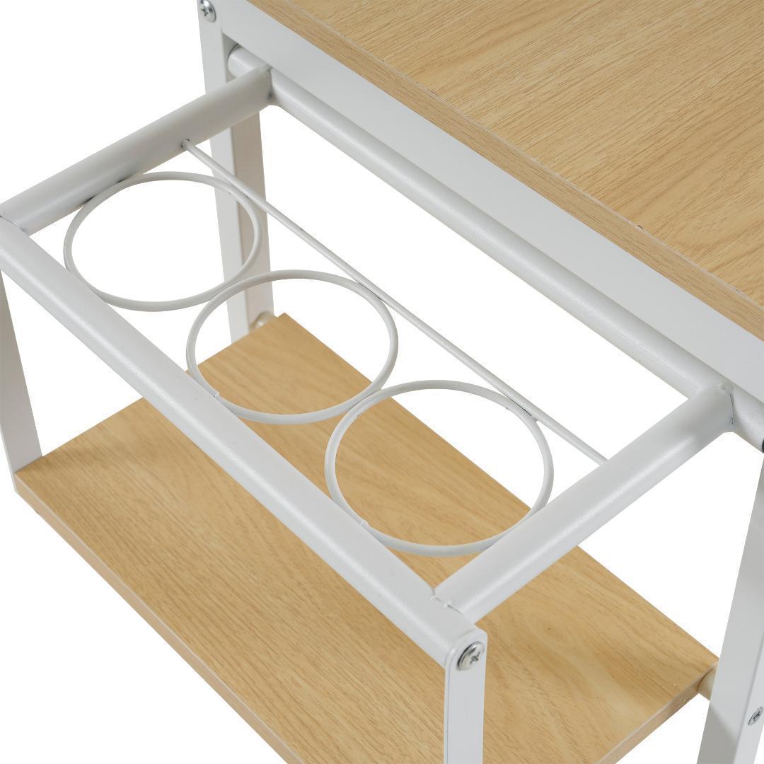 【ナチュラル】カウンターテーブルスツール 3点セットハイテーブル木製 カウンター