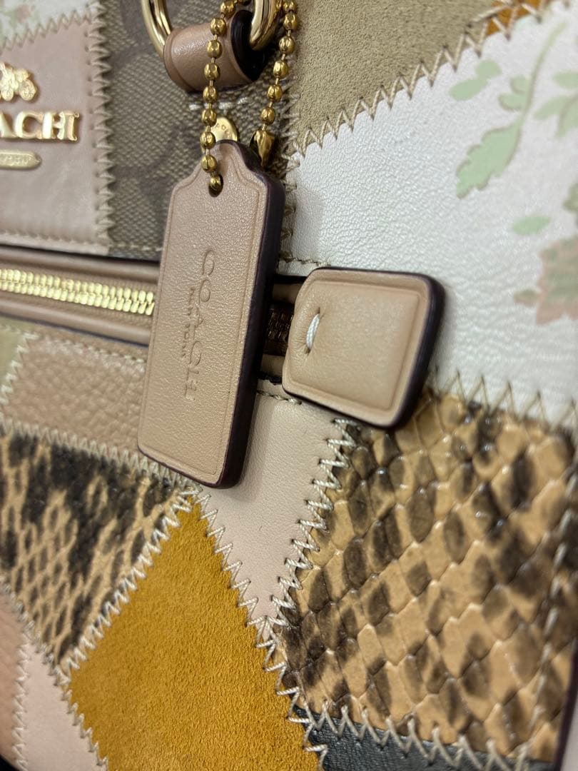 COACH コーチ 2WAYミニボストンバッグ パッチワーク