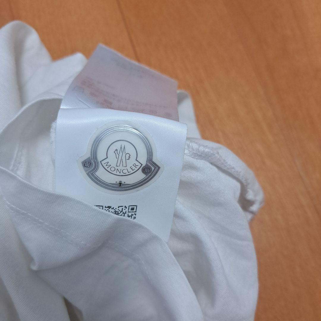 MONCLER ホワイト ダブルワッペンTシャツ Lサイズ