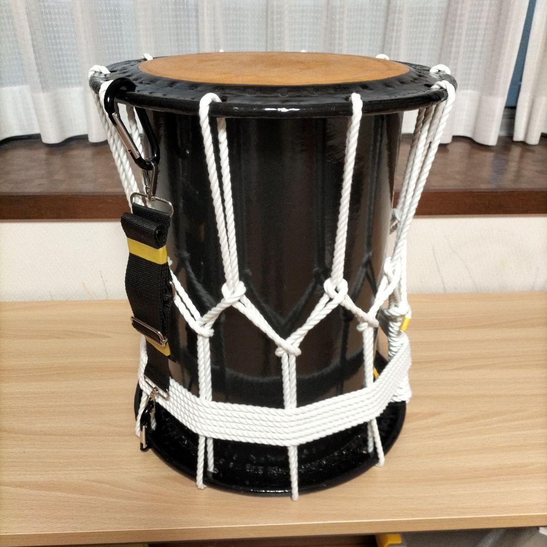 担ぎ太鼓　　和太鼓 　天然皮革　ストラップ付き　中古品⑩