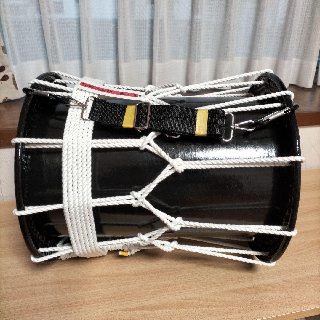 担ぎ太鼓　　和太鼓 　天然皮革　ストラップ付き　中古品⑩