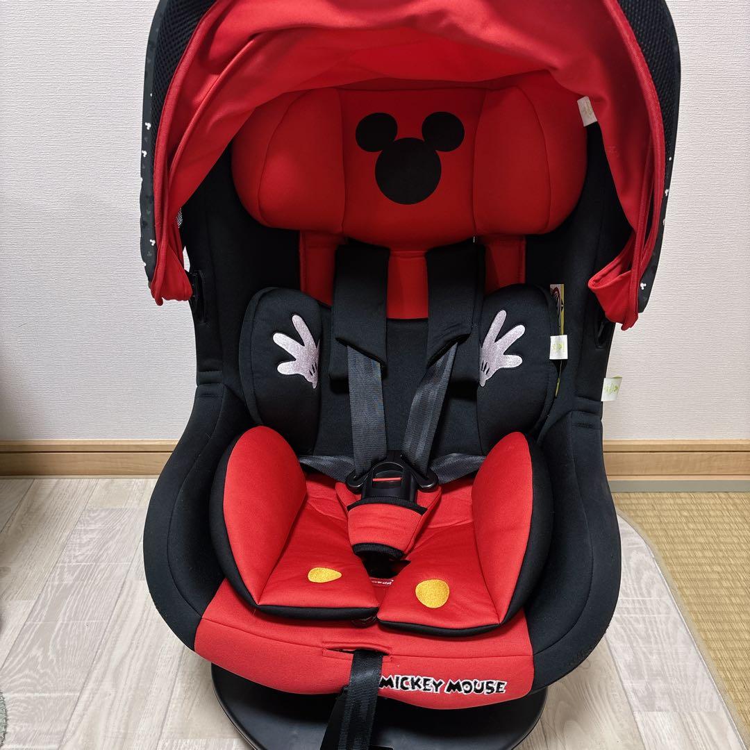 極美品　ターンシート ミッキーマウス チャイルドシート ISOFIX 西松屋限定