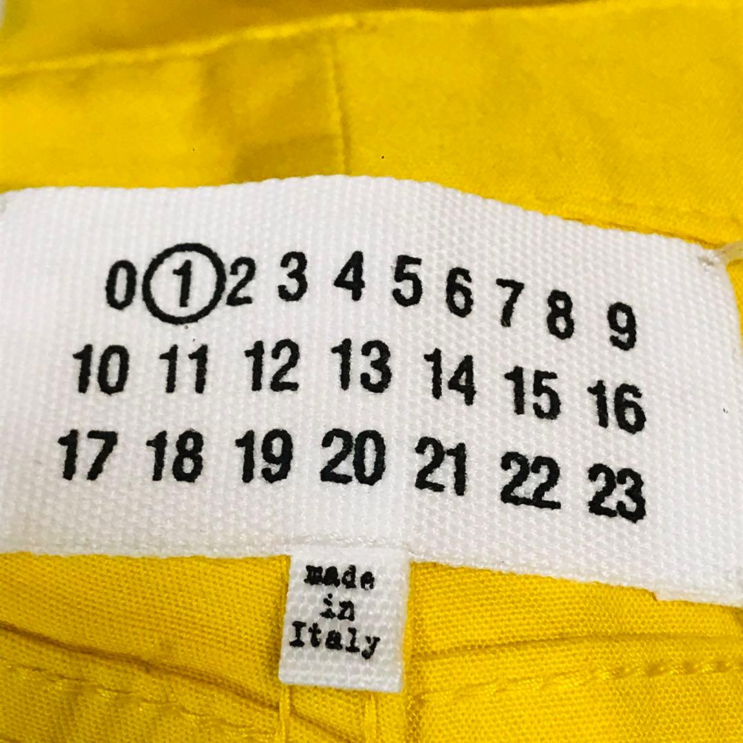 マルタンマルジェラ ストレッチ　カラー パンツ イエロー イタリア製 42