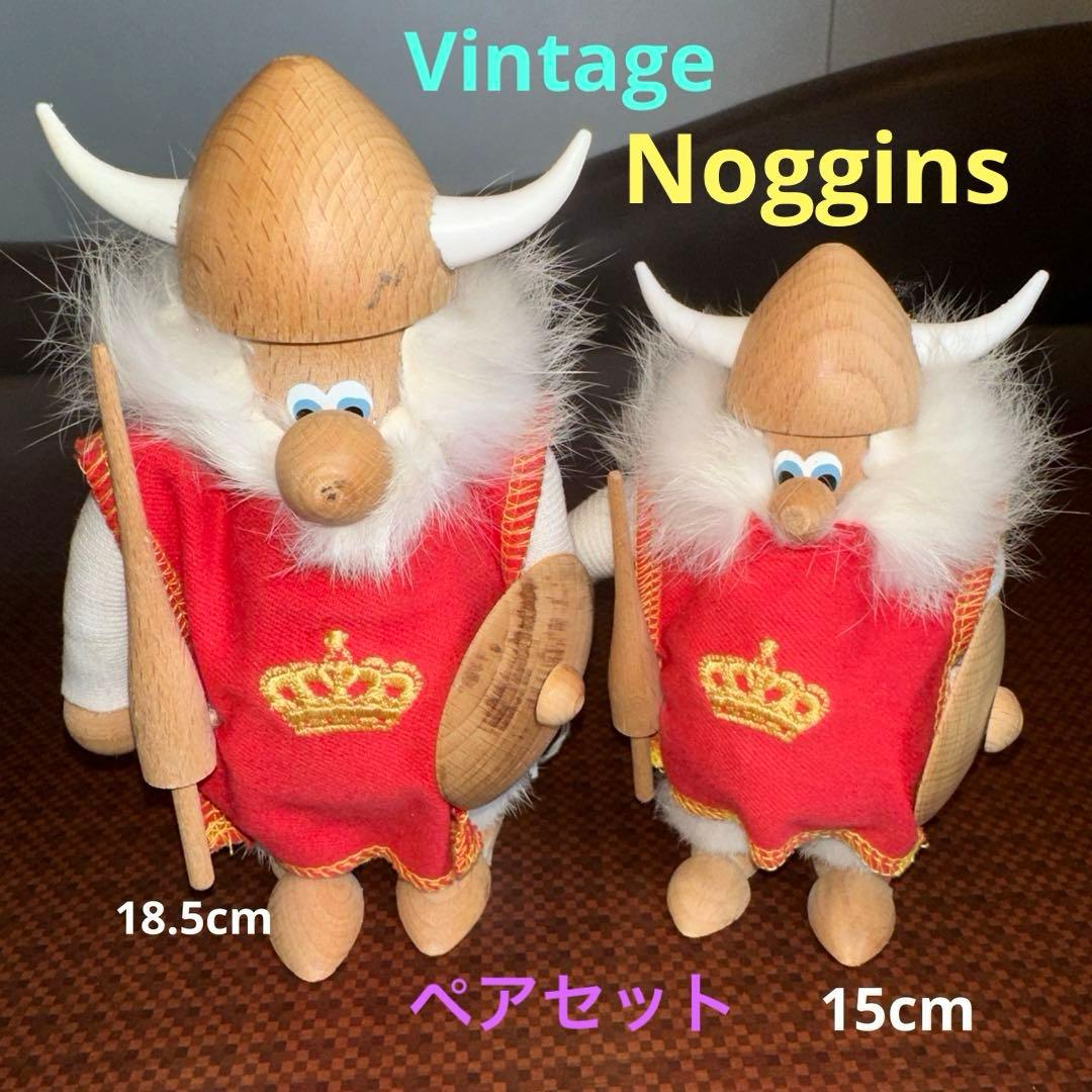 北欧 60's ノギンス チーク材 バイキング ペアセット 美品 紋章