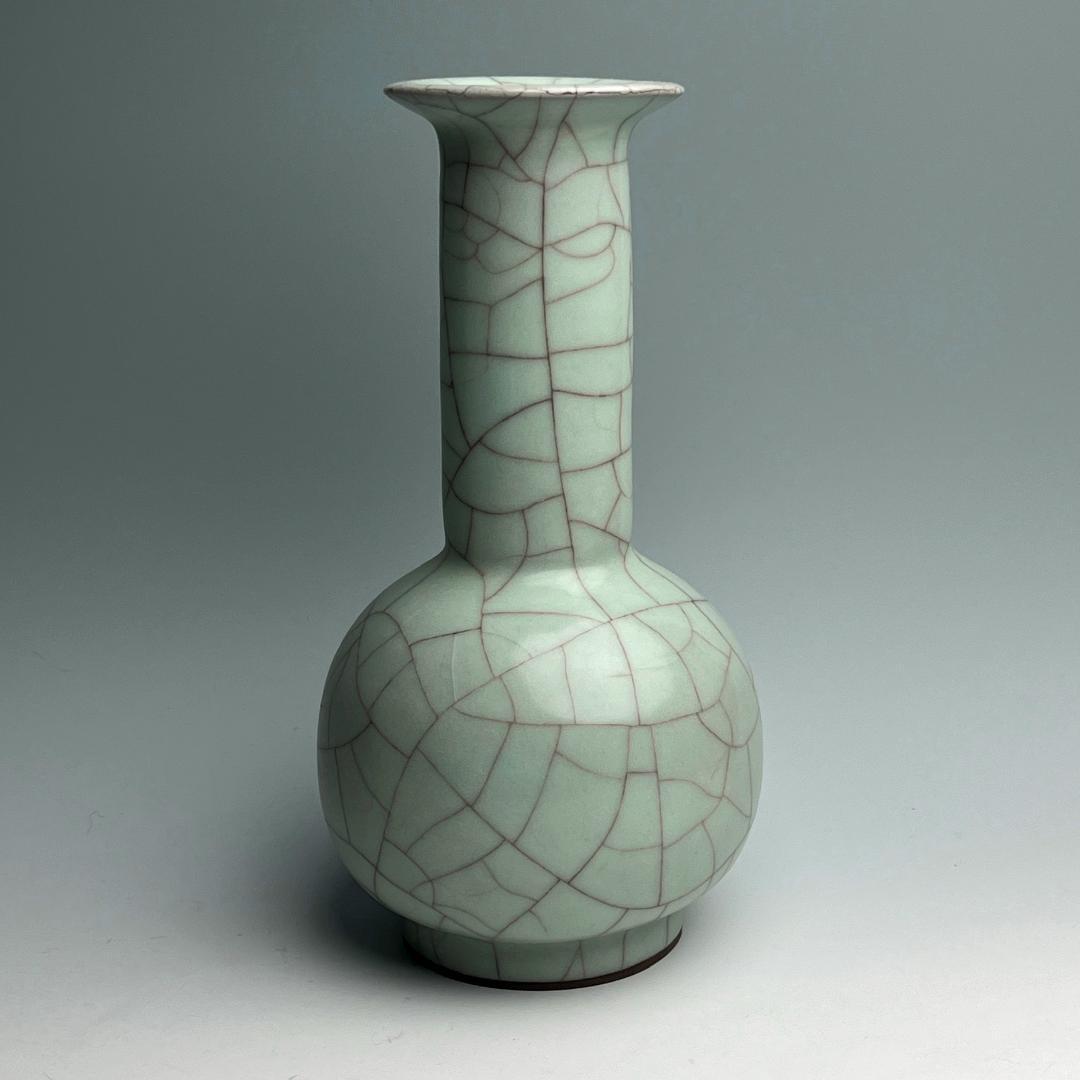 青磁花瓶 景徳鎮窯 古玩 中国美術 唐物 擺件SN16