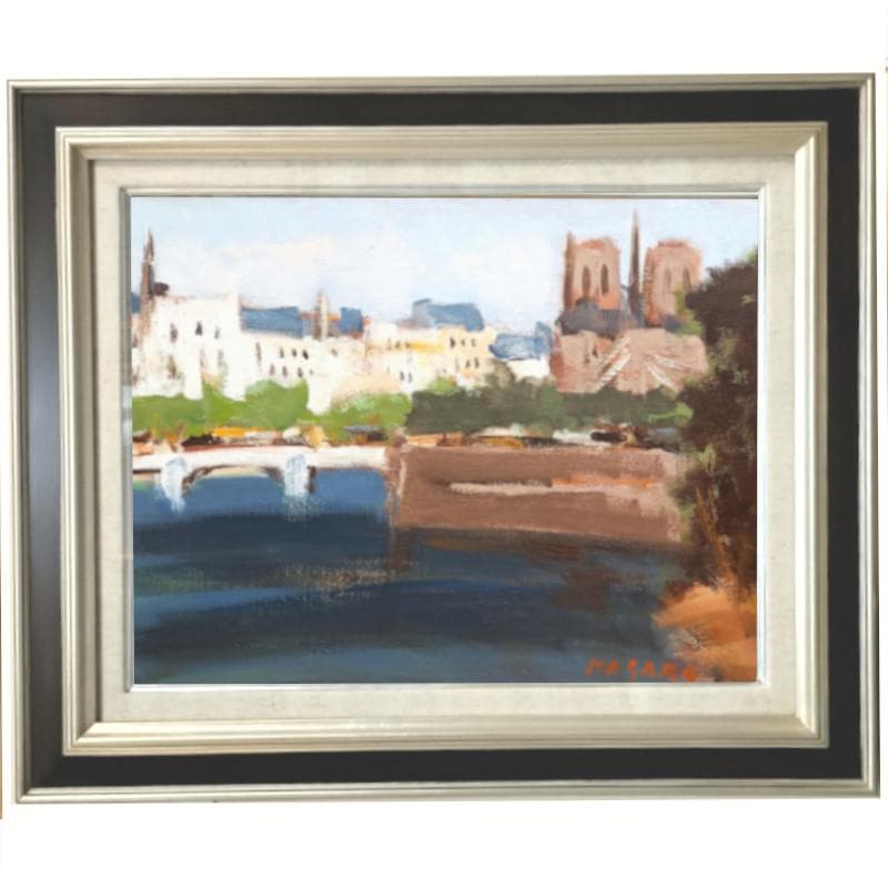 ☆中村 勝☆「セーヌ川」　油絵　F６号　新品額！