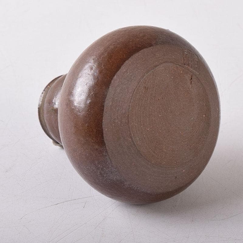 茶道具　笹田有祥作　模玉津島　中興名物写　瓢箪形　茶入　共箱　V　7851