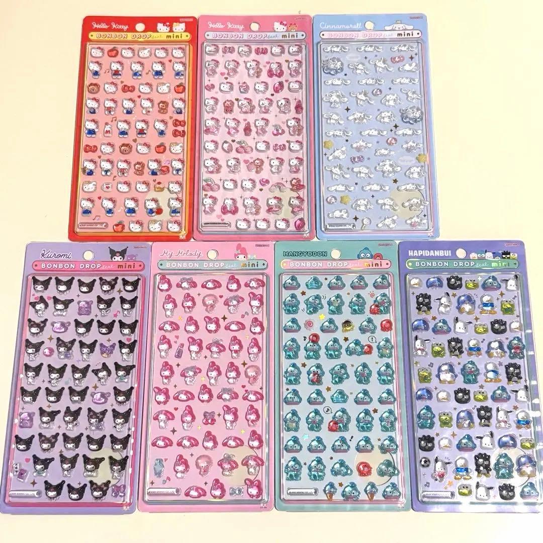 新品未使用　ボンボンドロップシールミニ　サンリオ 7枚セット