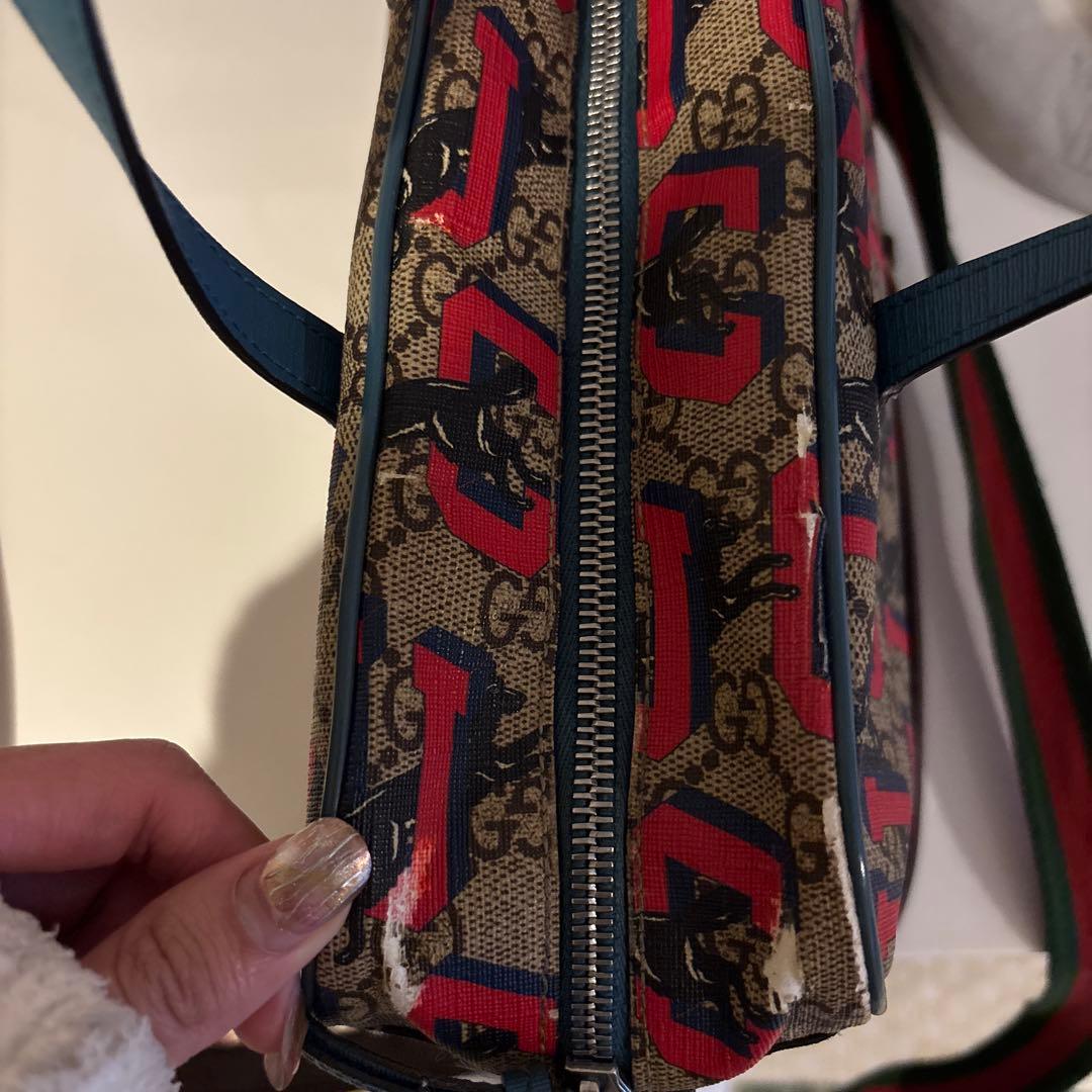 GUCCI ショルダーバッグ チルドレンズ GGプリント ウルフ オオカミ 犬