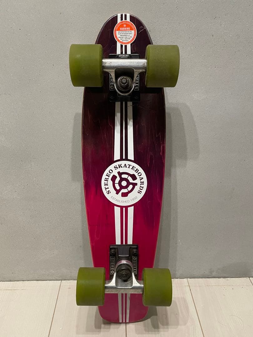 美品　Stereo ステレオ ウッドバイナルクルーザー　スケートボード