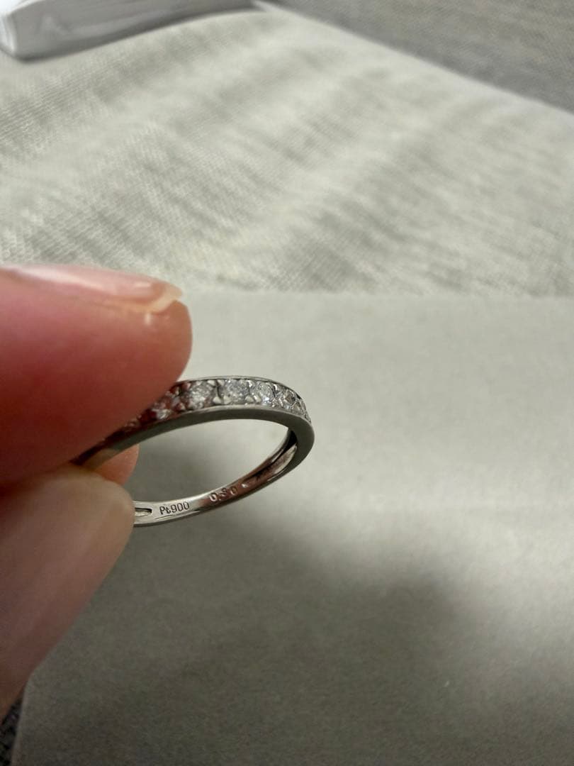 kinoko京セラジュエリー　プラチナハーフエタニティリング