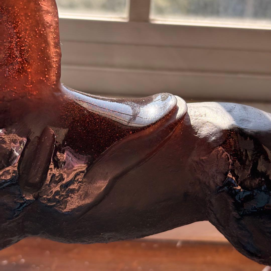 馬 ドームフランス クリスタル ガラス オブジェ 置物 daumfrance