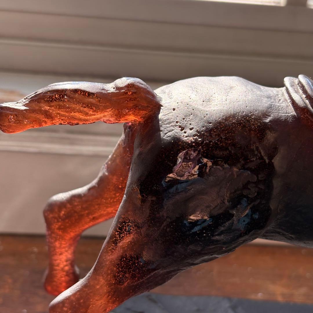 馬 ドームフランス クリスタル ガラス オブジェ 置物 daumfrance