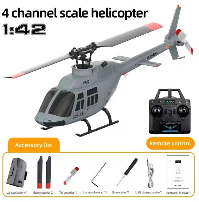 BELL-206 ERA A60 ラジコンヘリコプター 26軸ジャイロスコープ