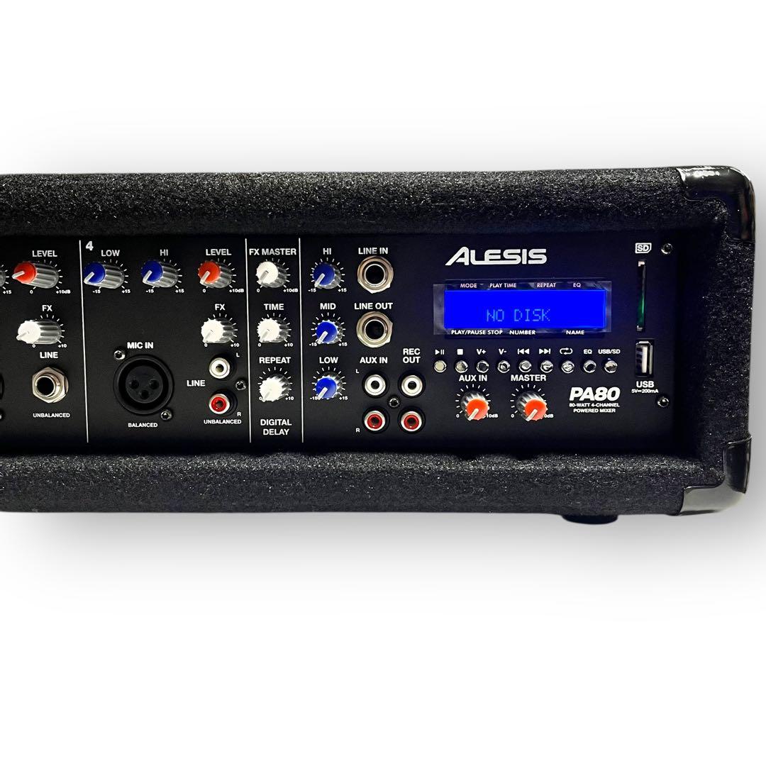Alesis PA80 パワードミキサー 80W 4ch 動作良好