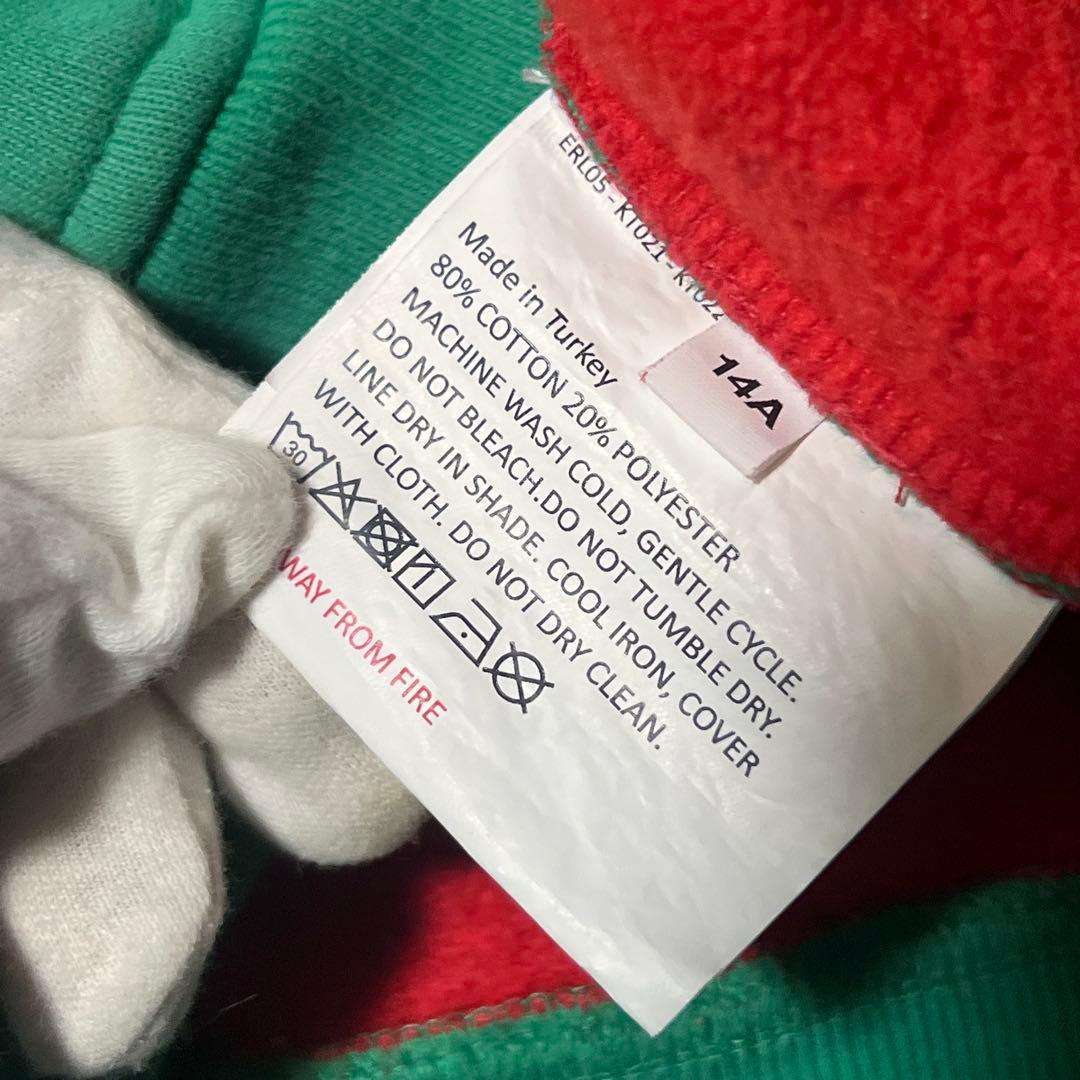 ERL パーカー レッド グリーン RED GREEN