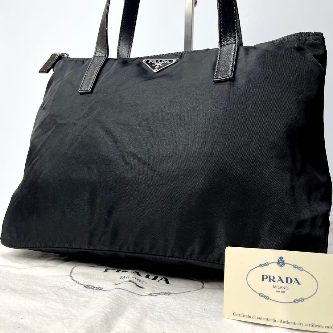 美品/近年✨プラダ ハンドバッグ 三角ロゴプレート テスートナイロン ポコノ