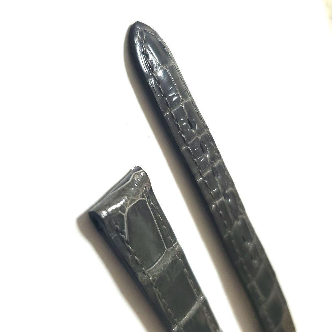 ジャンルソー　純正　クロコダイルベルト　シャイニー　グレー　12/10