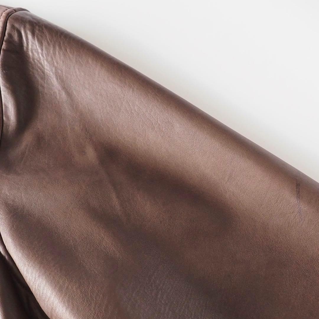 ラルフローレン　レザージャケット　本革　ビッグサイズ　ブラウン　美品