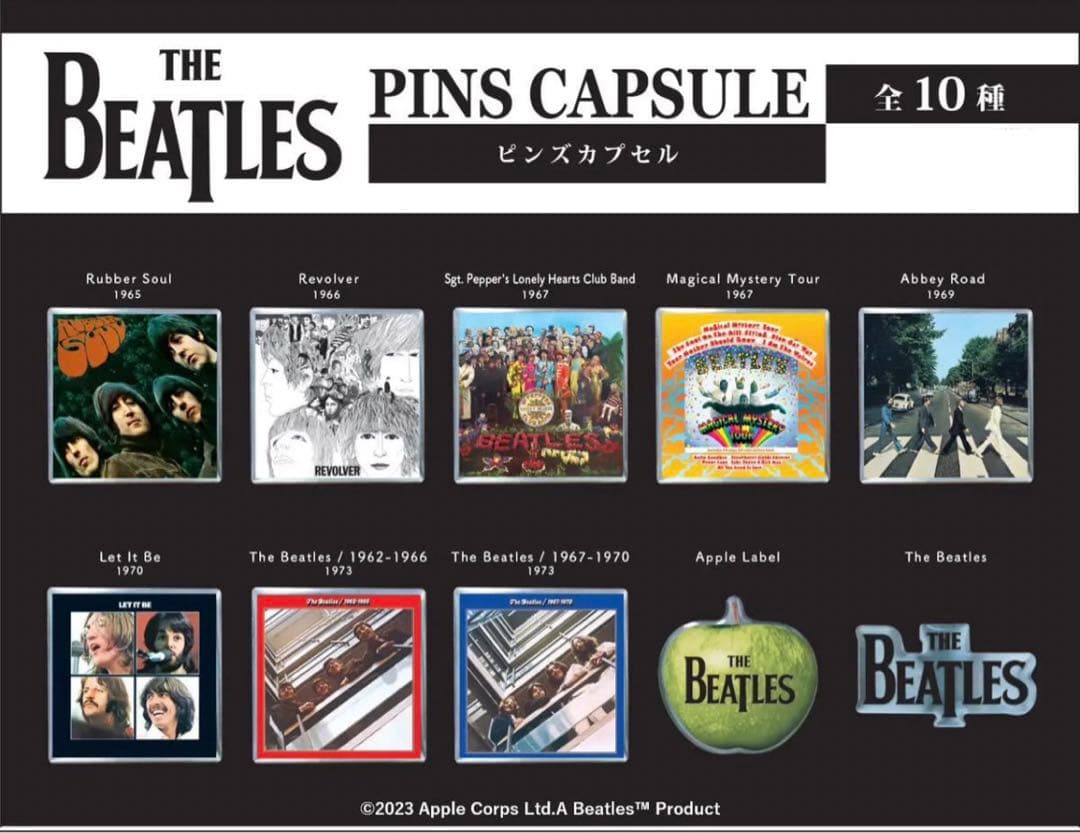 ビートルズ ピンズカプセル ガチャ The Beatles ピンバッジ