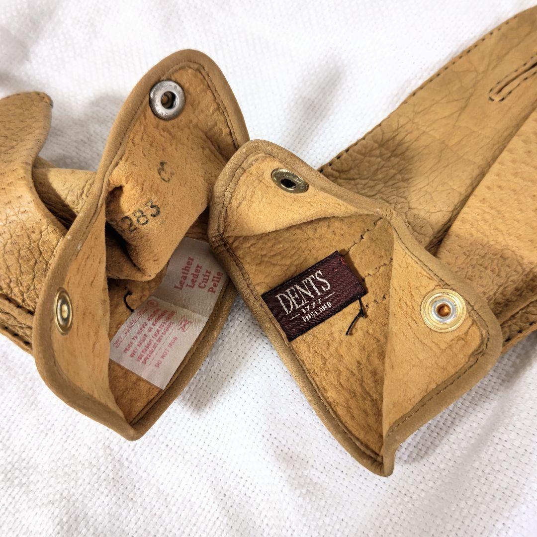 デンツDENTSハンドソーイング手縫いペッカリーレザーグローブ手袋アンライニング