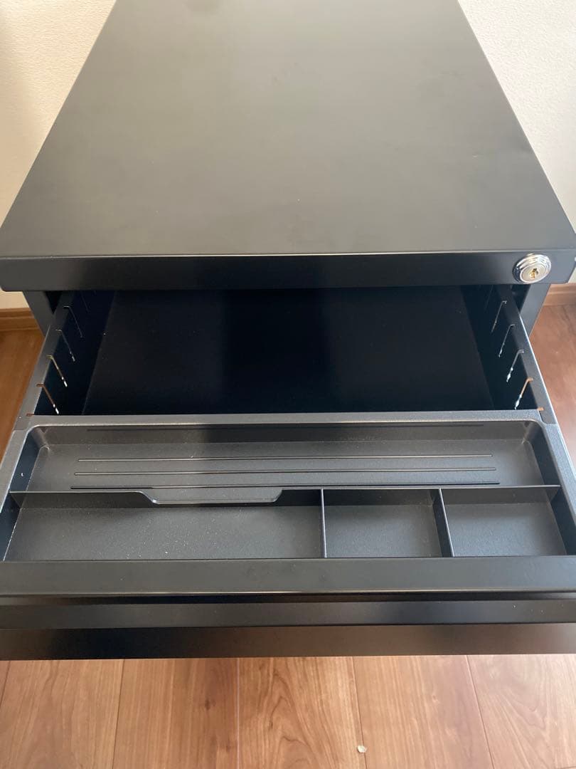 【訳あり品】サイドワゴン オフィス 鍵付き キャスター付き 3段 完成品