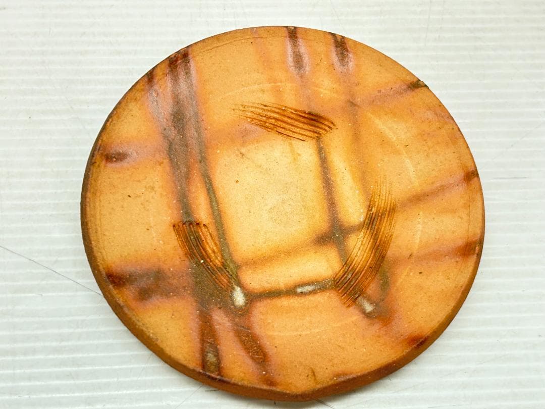 ★備前焼【浦上善次・火襷/小皿&徳利】2個SET　県重要無形文化財・木箱入り★