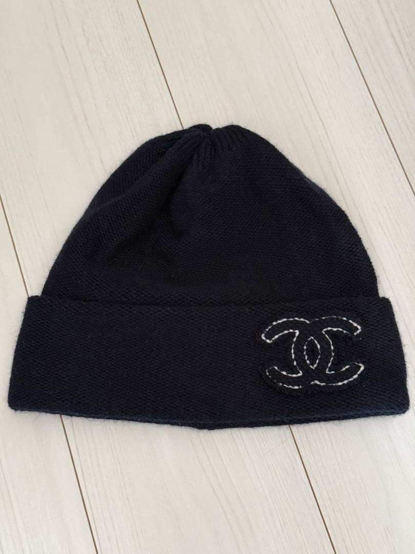 シャネル ビーニー ネイビー