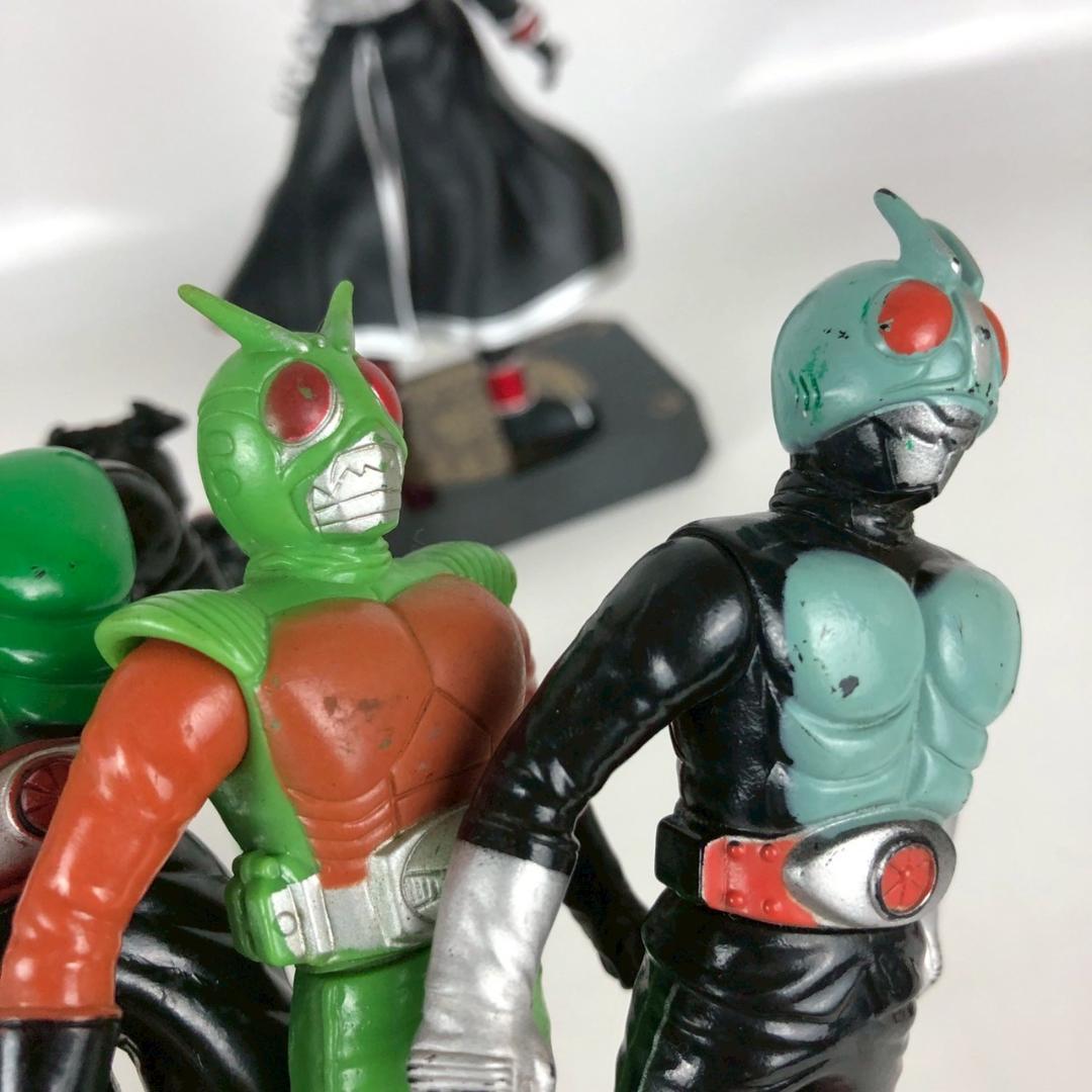仮面ライダー フィギュア 7体セット 昭和 平成 ソフビ ウィザード V3