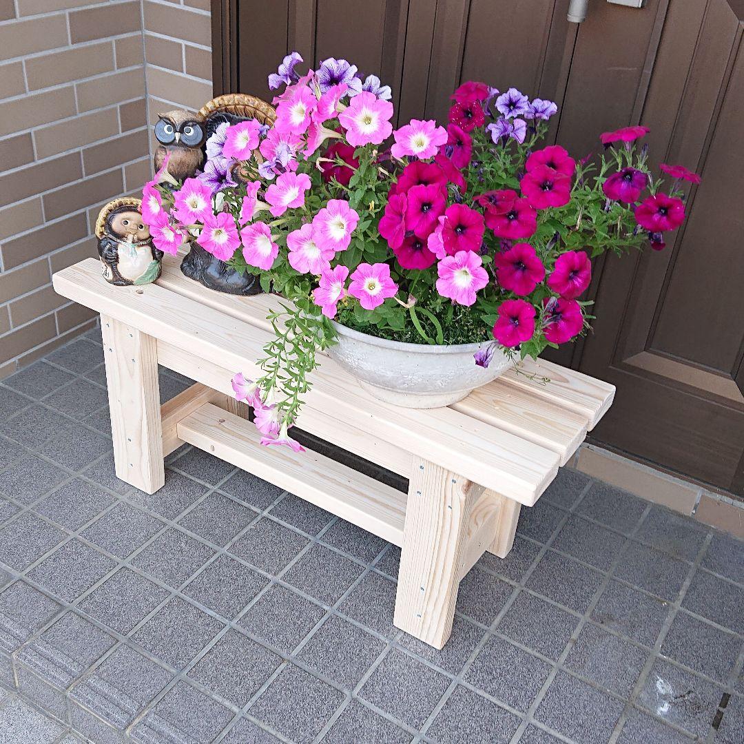 ベンチ　木製　９０cmタイプ　丈夫　多目的　踏み台　椅子　スツール 屋外用