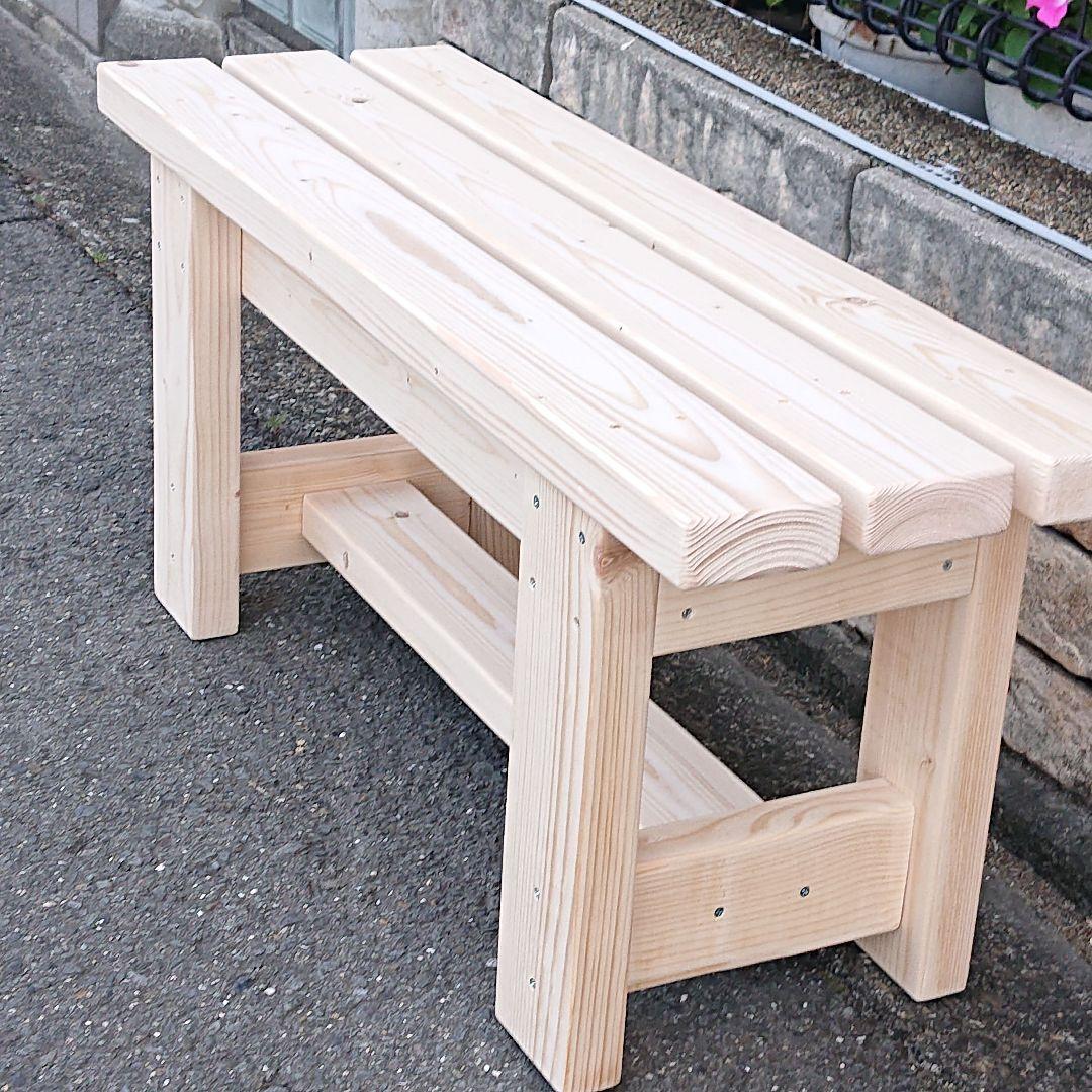 ベンチ　木製　９０cmタイプ　丈夫　多目的　踏み台　椅子　スツール 屋外用