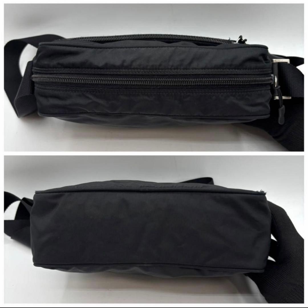 大人気 プラダ PRADA 三角ロゴ ショルダーバッグ　23cm ブラック