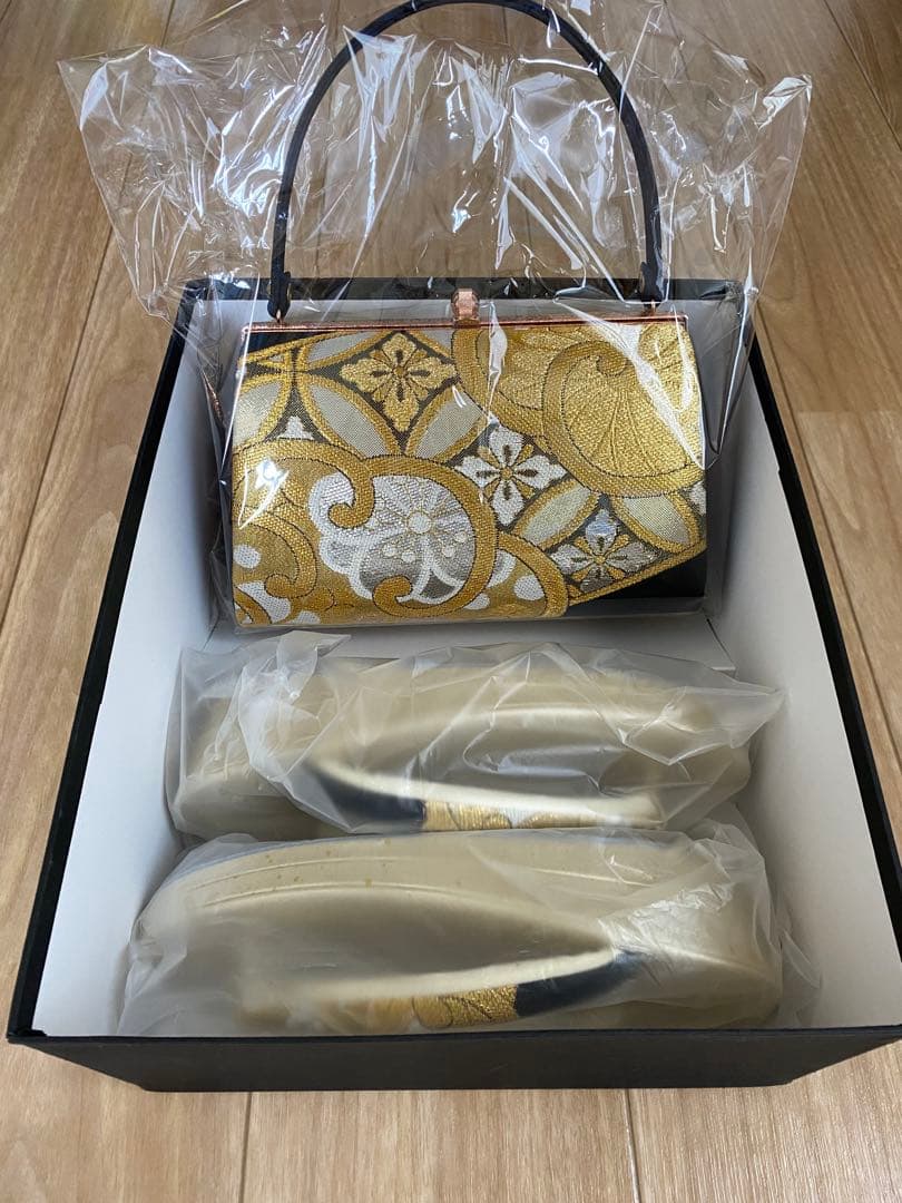 成人式　和装バッグ　草履　セット　日本製