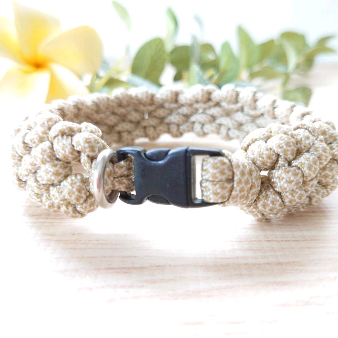 パラコード❥首輪❥エレガント❥ベージュ　№010