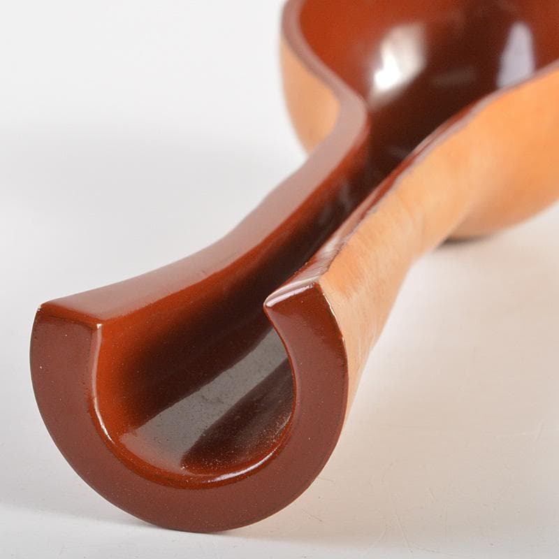 茶道具　塗師　七代駒沢利斎　春舟作　瓢内塗物　瓢杓　柄杓　共箱　M　R7356