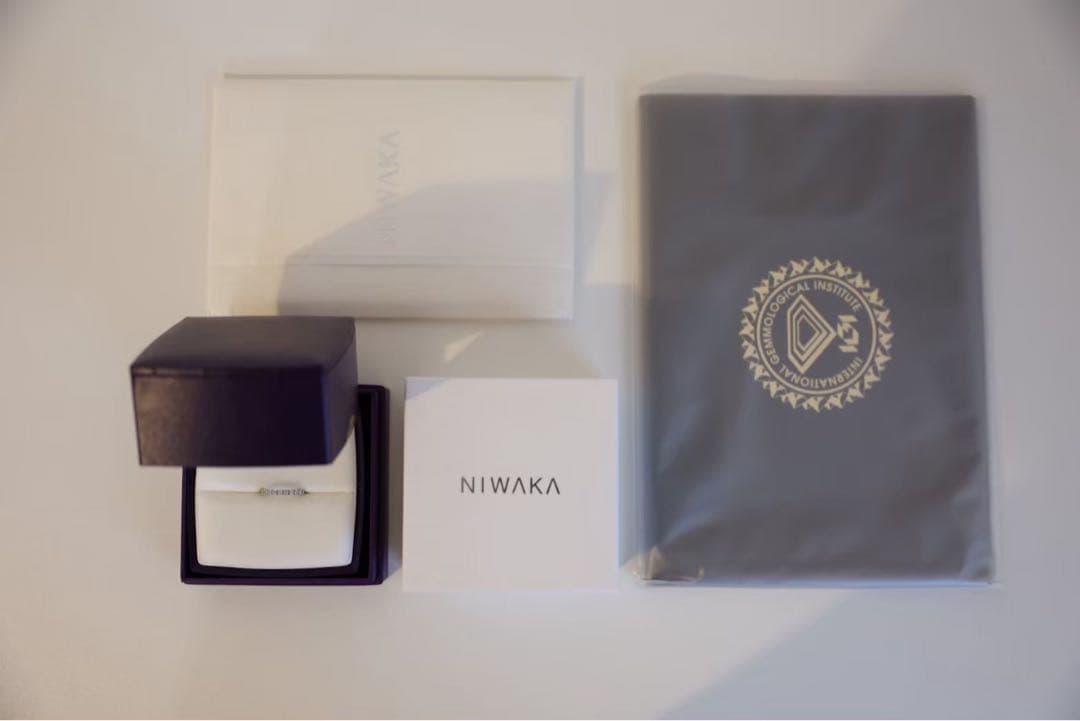 【NIWAKA 俄】久遠 KUON ハーフエタニティリング Pt950