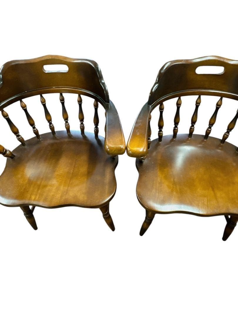 穂高 アームチェア 飛騨産業 キツツキ イス 2脚 ウインザーチェア