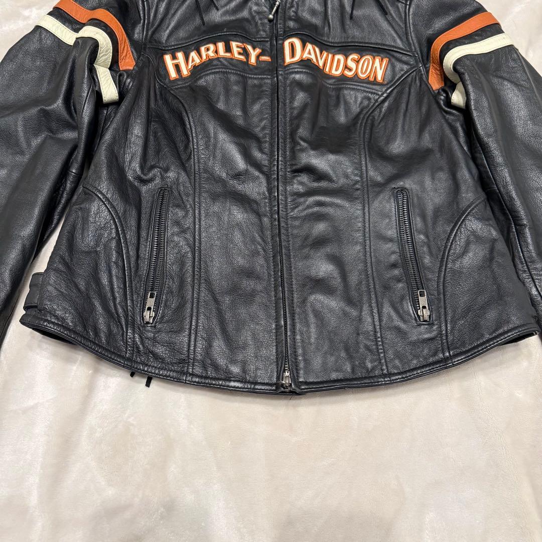 激レア★ハーレーダビットソン　レザージャケット　シングルライダース　本革　黒