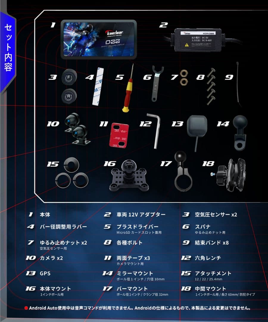 【新品未開封】KDR-D22 バイク用 ドライブレコーダー 高性能&高画質モデル
