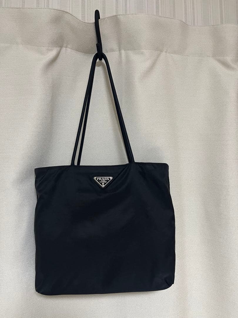 PRADA 黒 ナイロン ショルダートートバッグ