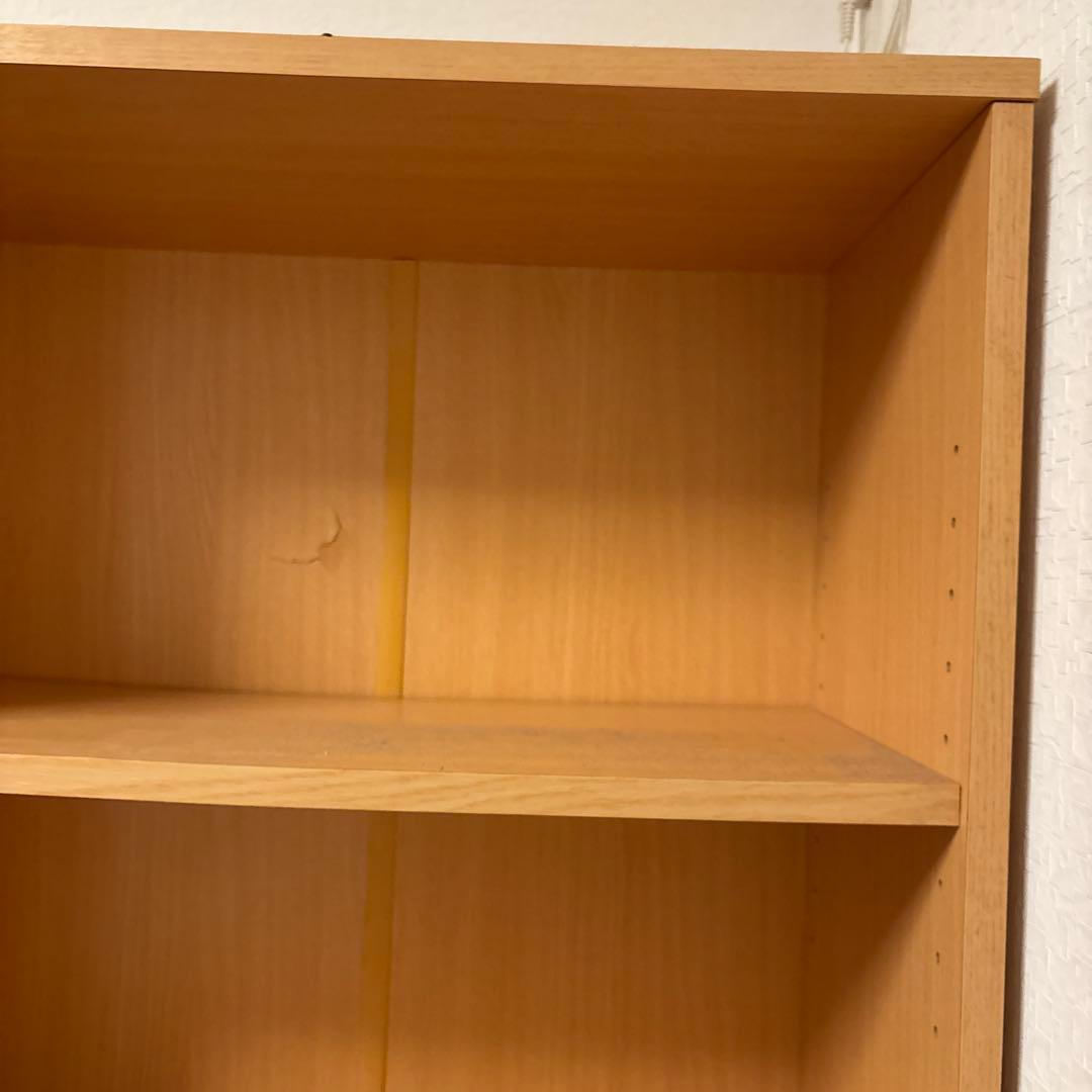 ナチュラル 6段本棚 合板製 縦長