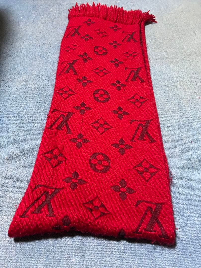 ルイヴィトン ウール シルク モノグラム ロゴマニア エシャルプ マフラー