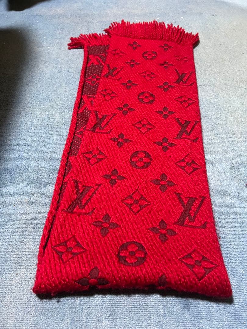 ルイヴィトン ウール シルク モノグラム ロゴマニア エシャルプ マフラー