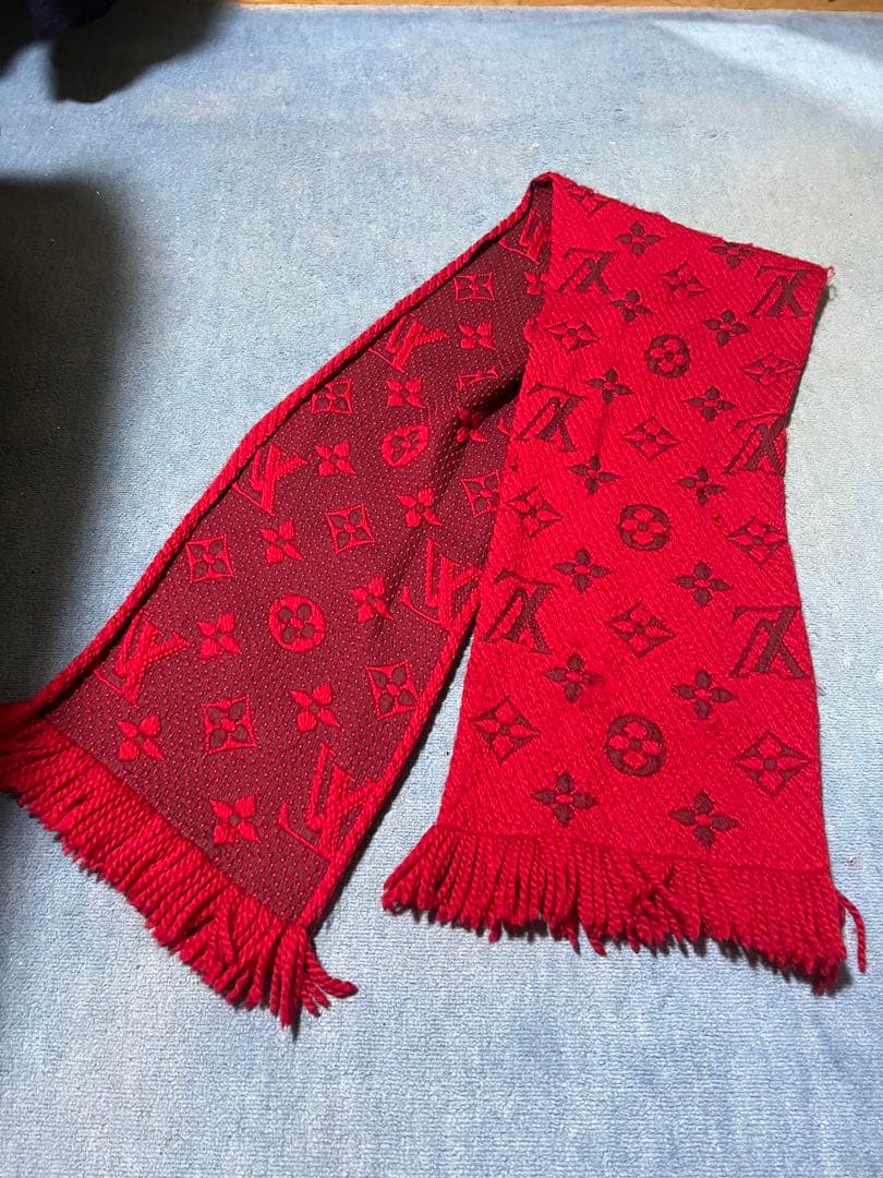 ルイヴィトン ウール シルク モノグラム ロゴマニア エシャルプ マフラー